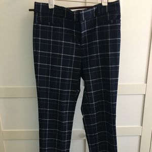 Banana Republic Navy & White Plaid Sloan Pants. 4